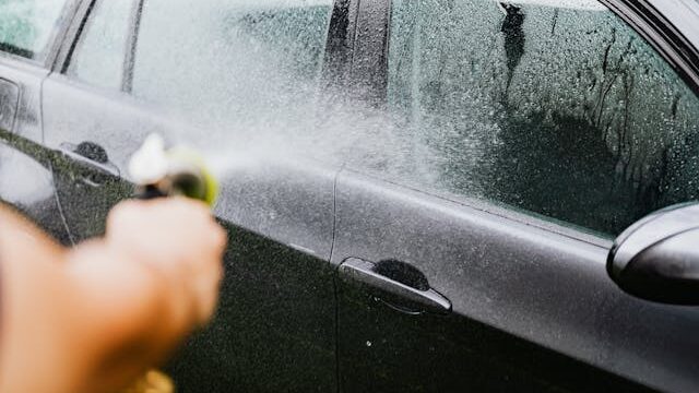 cleaning car